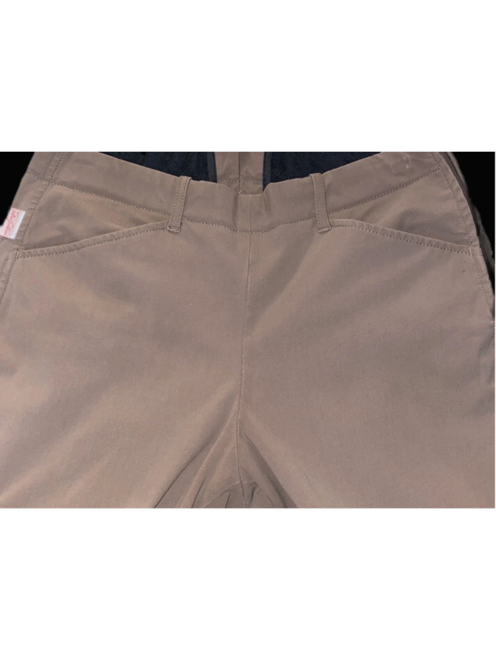 The Tailored Sportsman Wmn 30R Latte Knee Patch Schooling Breeches Side Zip USA - Picture 3 of 14